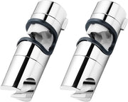 2 x Supporto doccia universale per tubi 18-25 mm Supporto doccia manuale 360° rotativo Supporto doccia per barra di scorrimento in ABS con finitura cromata