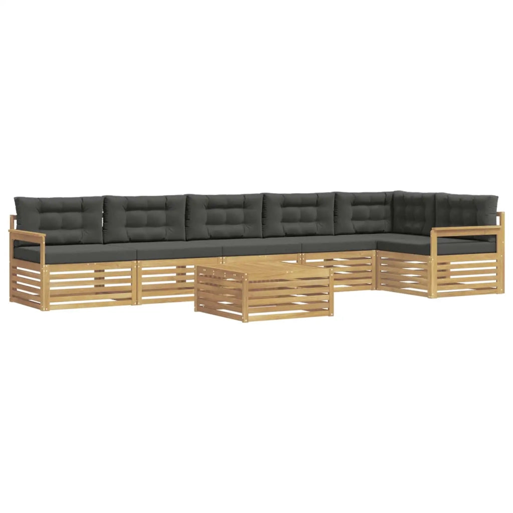 Set di divani da esterno 7 pz Bianco e Antracite 3390592