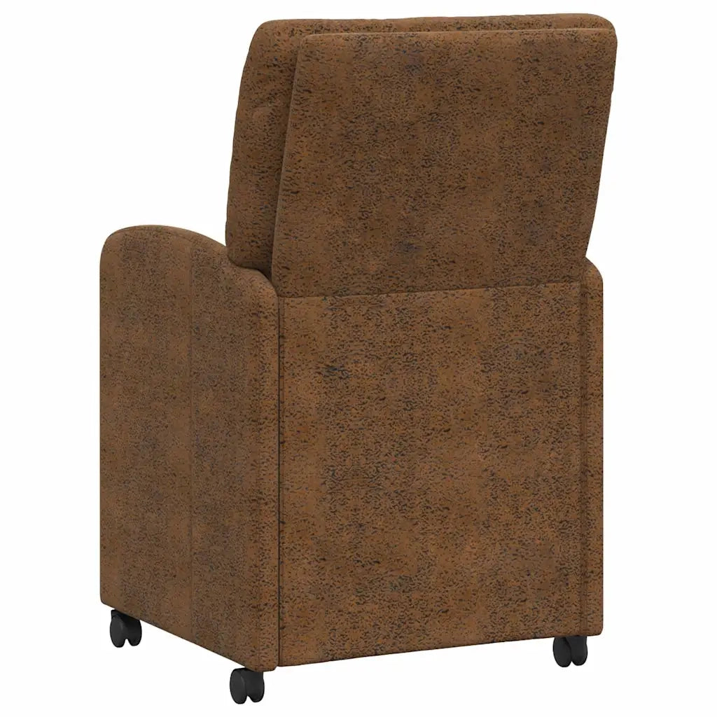 Sedie da Pranzo con Ruote 2 pcs Marrone 57 x 67 x 95 cm 42017843