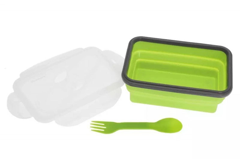 Klausberg KB-7021 Portapranzo pieghevole in silicone con posate