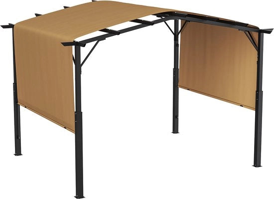 Pergola in Metallo 3x3m, Ombrellone con Copertura Flessibile