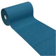 Tappeto Cucina Tinta Unita Striato 54x190 Cm Bordato Assorbente Passatoia Casa Antiscivolo Blu