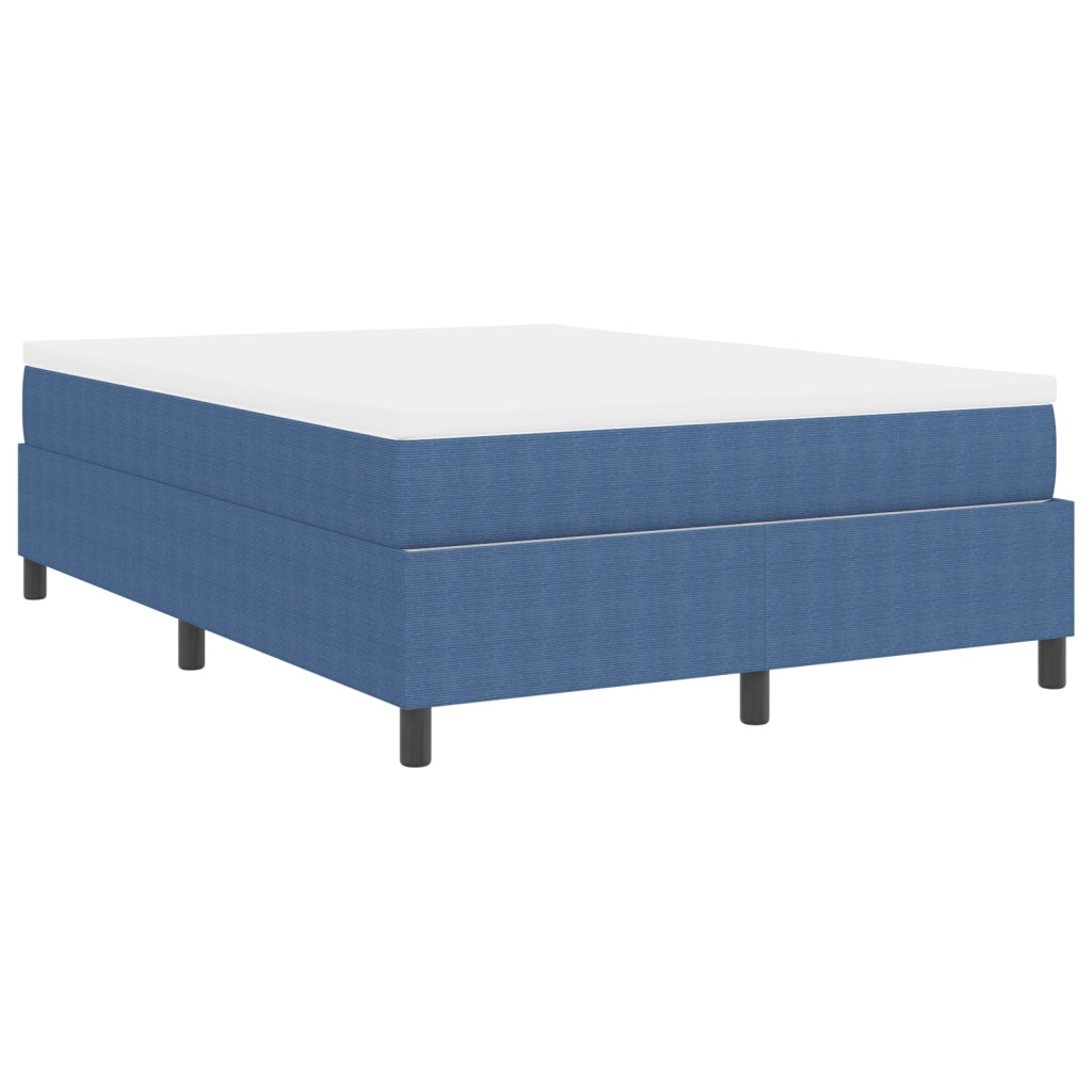 Letto Box Spring con Materasso Blu 140x200 cm Tessuto Corsaro