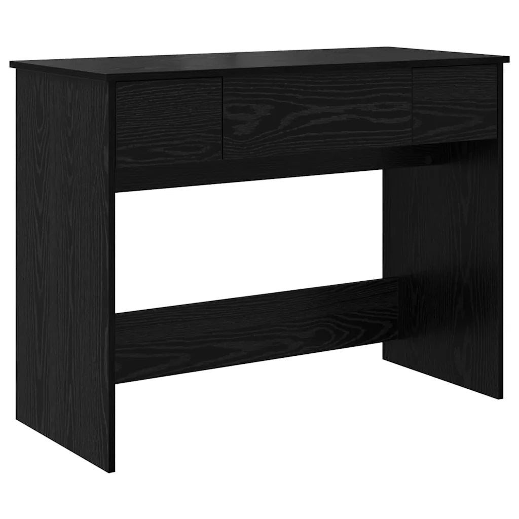 Tavolo per Cosmetici con cassetto Rovere Nero 100 x 45 x 76 cm 871671