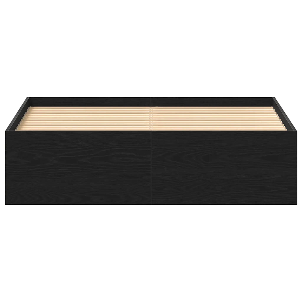 Giroletto senza Materasso Rovere Nero 120x200 cm Truciolato