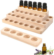 Presentazione in Legno per Profumi/Nagellacchi - 4 Livelli con 31 Posizioni - Raccoglitore Duraturo - Sostegno per Profumi/Nagellacchi - 4 Livelli con 31 Posizioni - Raccoglitore in Legno