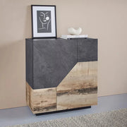 Credenza Alien Report – Legno di Pero/Ardesia, 79,2x43x86 cm, Made in Italy