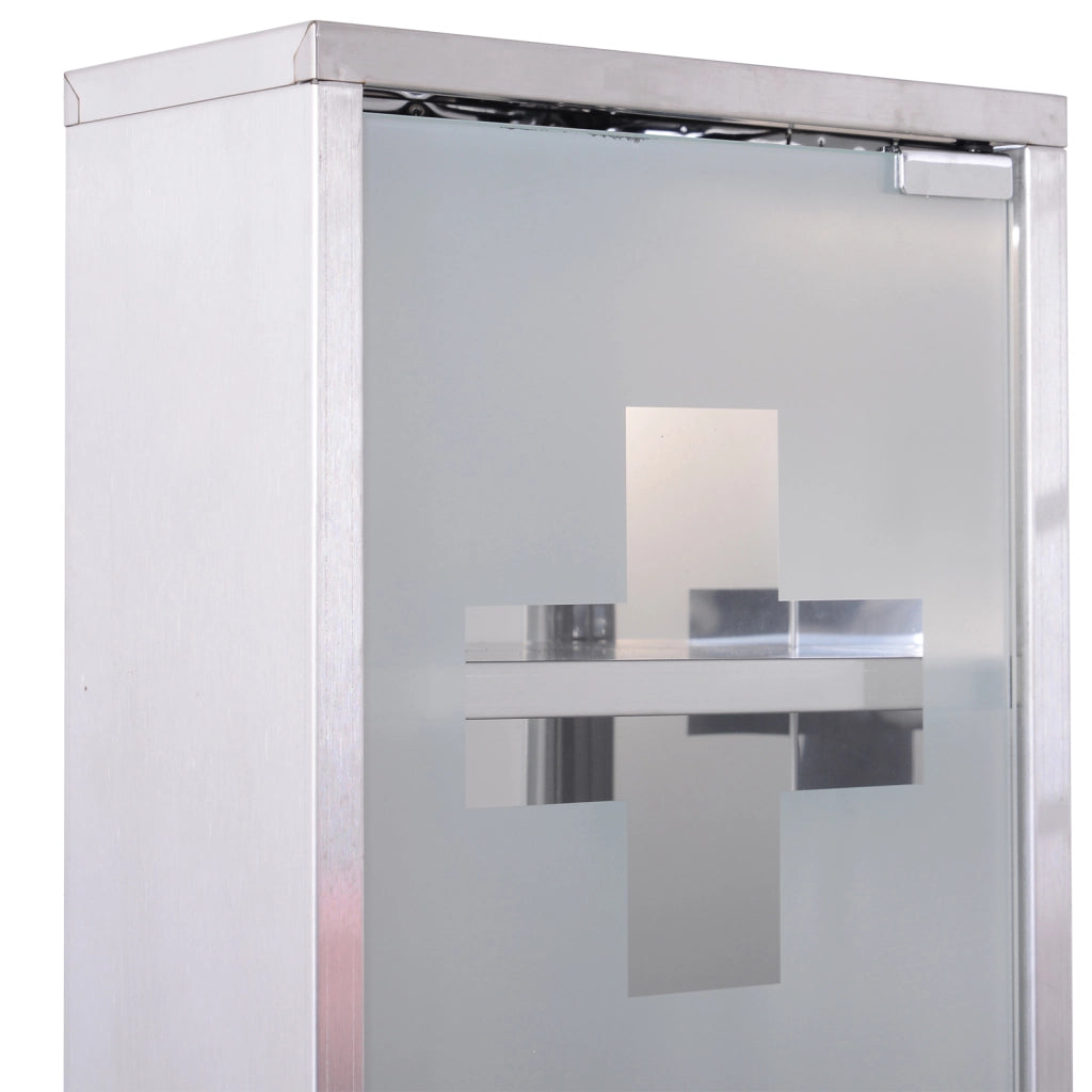 Armadietto Farmaci con 3 Ripiani ¨C Zephmum ¨C Acciaio Inox 25x12x48 cm