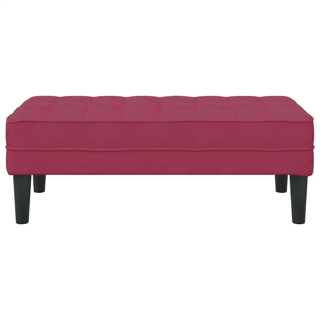 panchina con cuscino Rosso Vino 113 x 57 x 39 cm Velluto CFW7023069