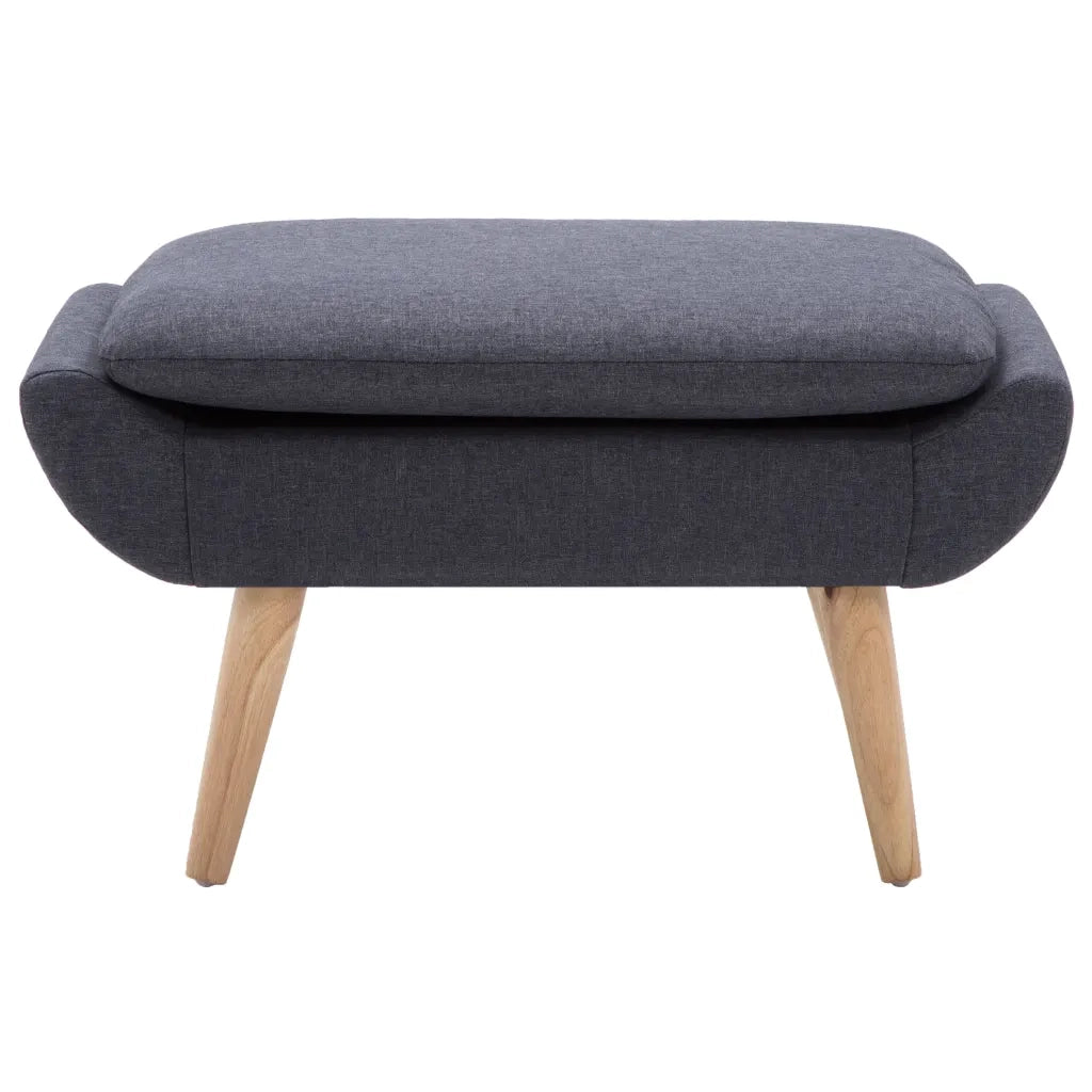 Poggiapiedi in Tessuto 73x43x42 cm Grigio Scuro  cod mxl 76537