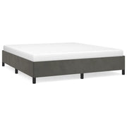 Letto matrimoniale | Letto per adulti | Giroletto senza Materasso Grigio Scuro 180x200 cm Velluto