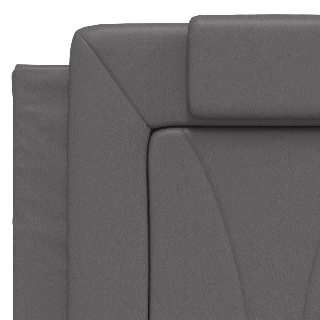 Letto Viana con Materasso Grigio 120x200 cm in Similpelle 3208785