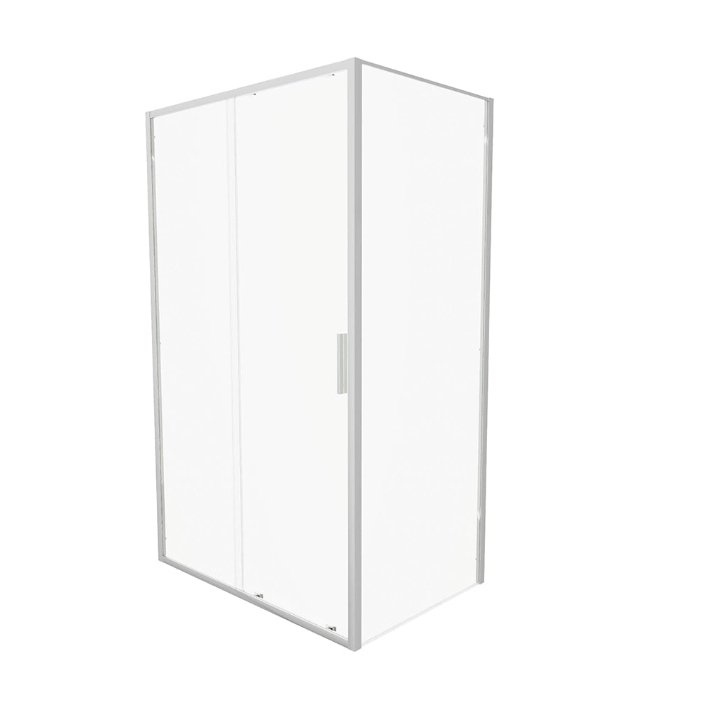 Box doccia slim 70x120cm con porta scorrevole e parete fissa profili cromati e vetro 6mm trasparente h190| Portofino