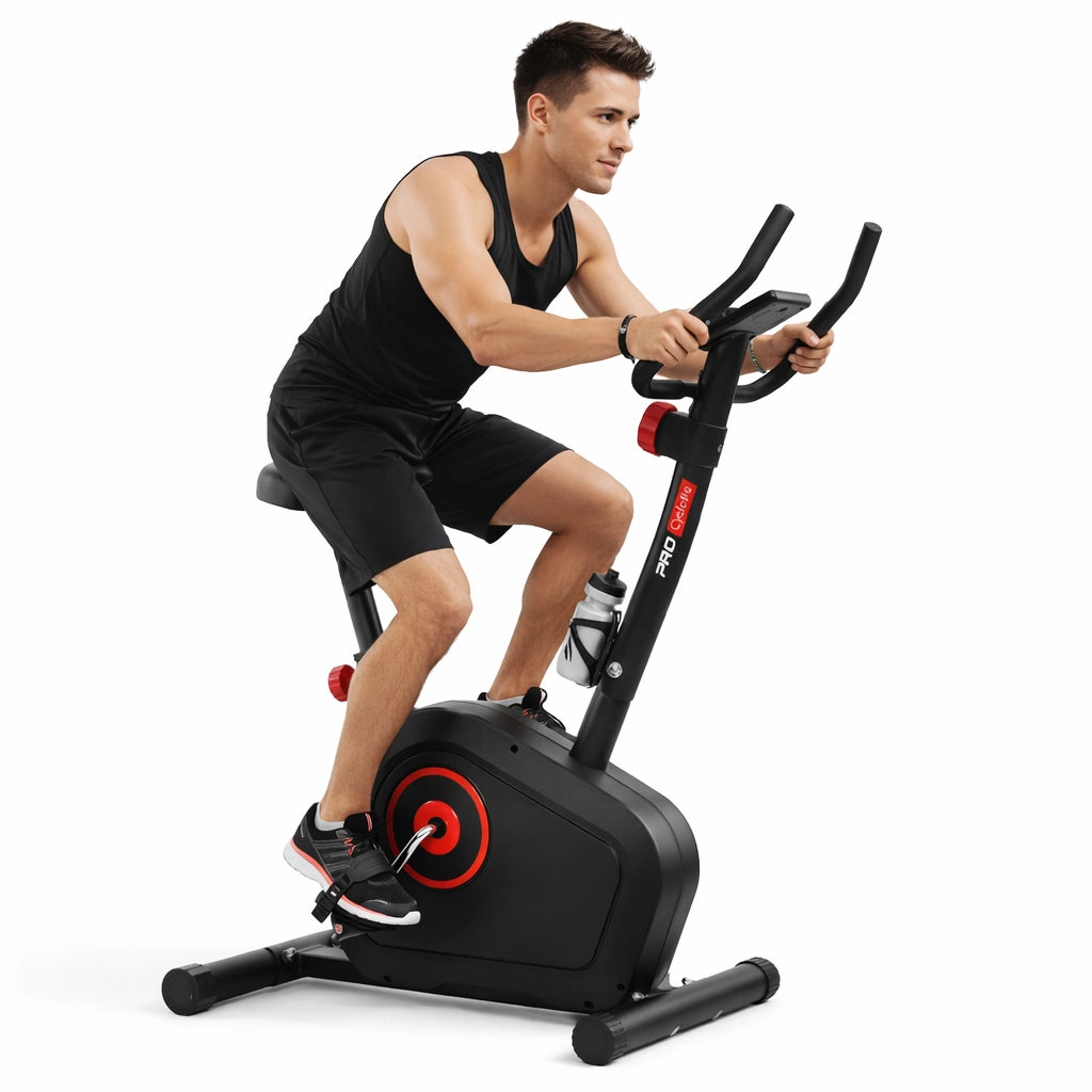 Cyclette Magnetica 8 Livelli Bici Fitness Indoor Silenziosa con Display Lcd