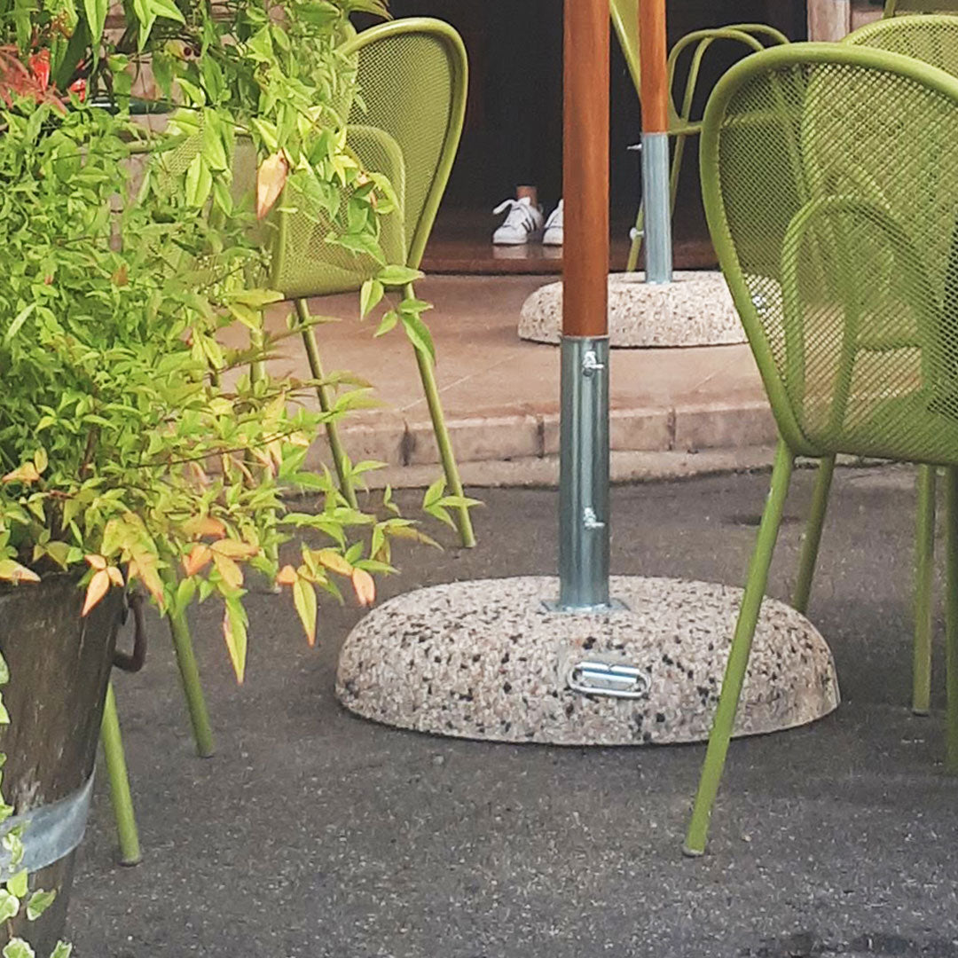 Ombrellone da Giardino Quadrato 3,5x3,5m Palo in Legno Ecrù