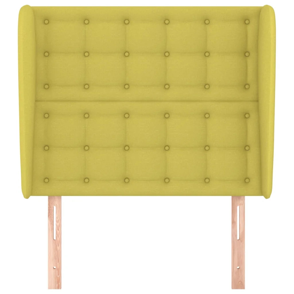 Testiera ad Orecchio Verde 103x23x118/128 cm in Tessuto