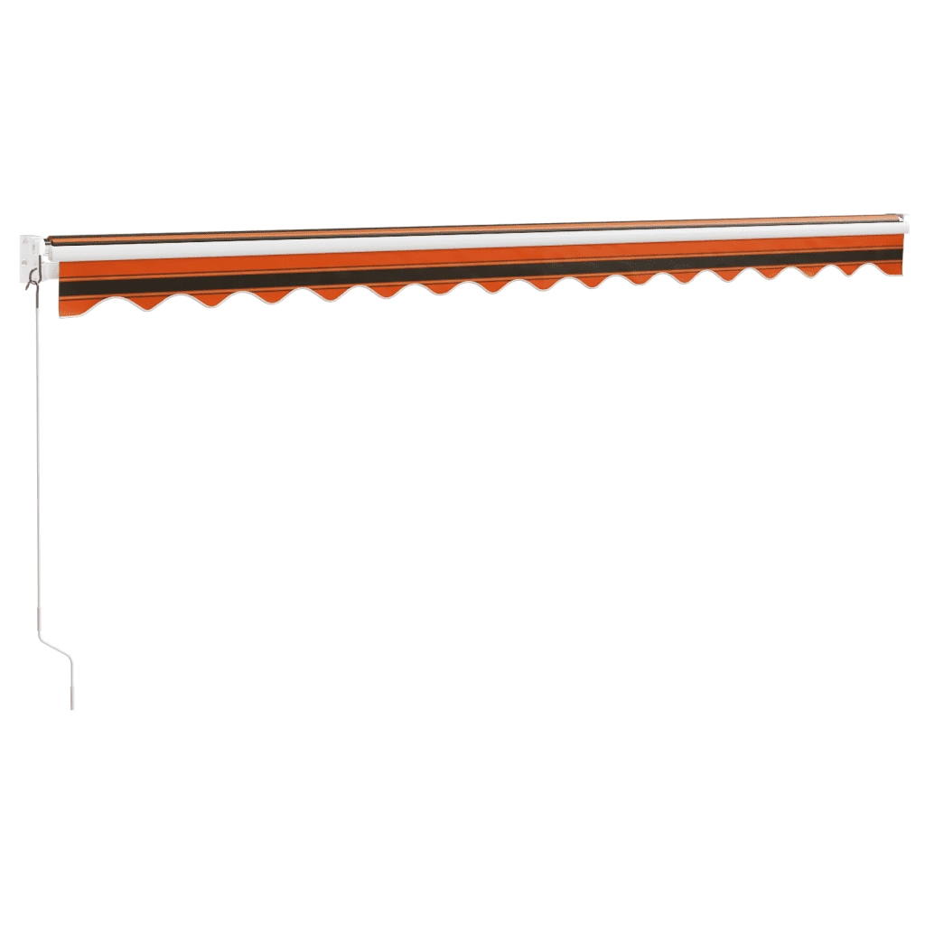 Tenda Sole Retrattile-Tenda parasole per balcone Arancione Marrone 4x3m Tessuto Alluminio 631758