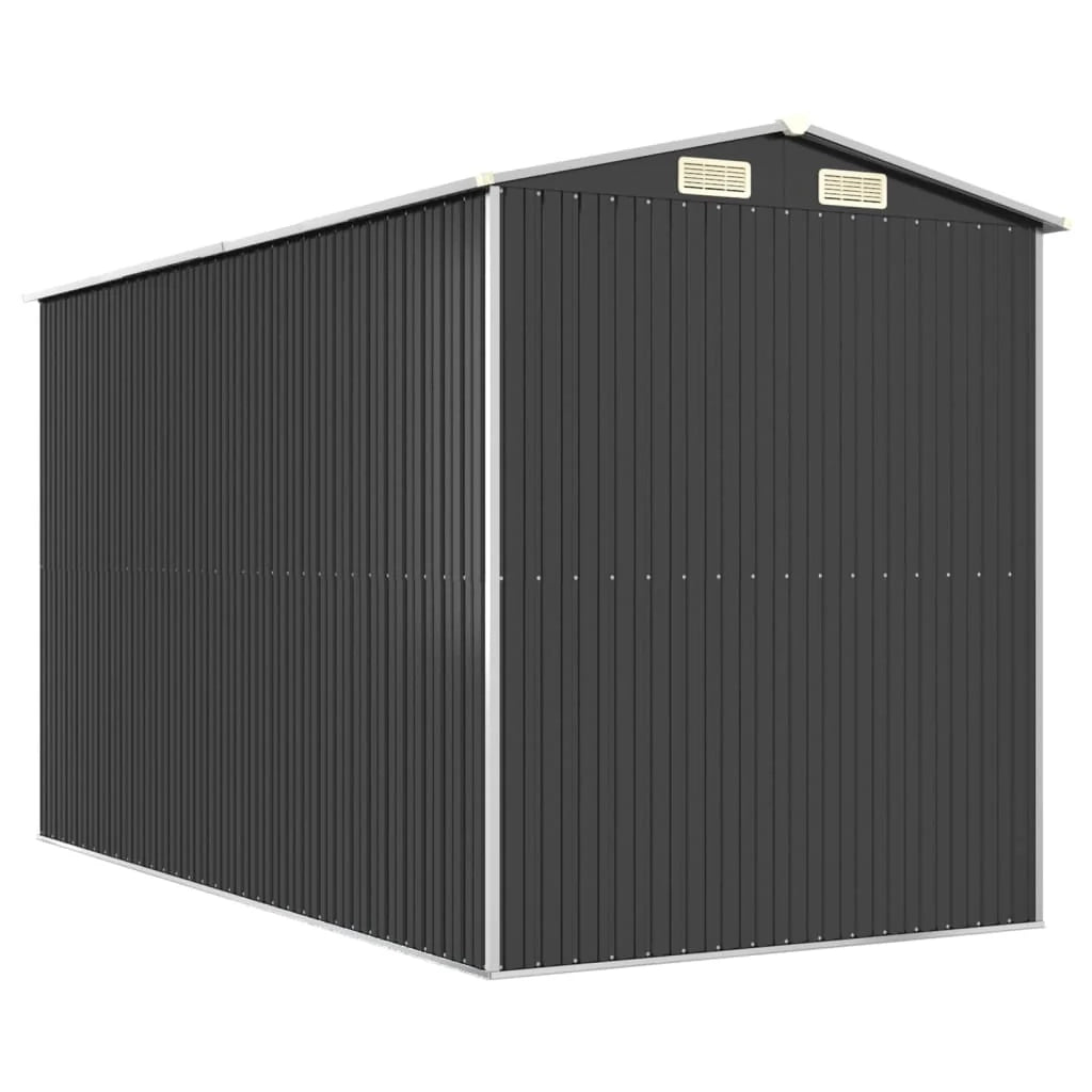Casetta da giardino cabina ripostiglio casetta da esterno robusta casetta per attrezzi 192 x 357 x 223 cm acciaio zincato antracite 02_0022198