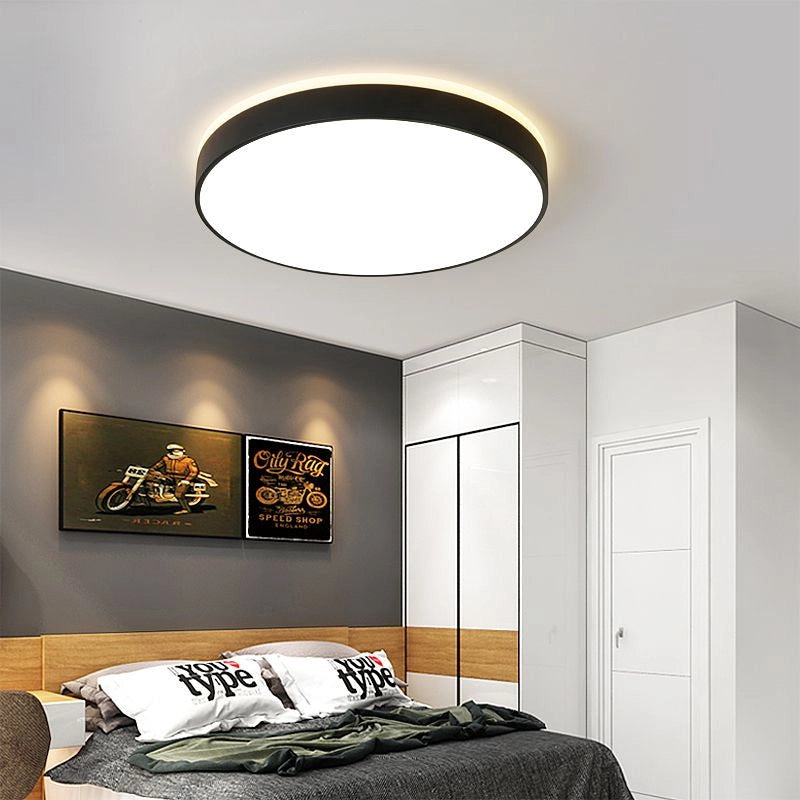 Plafoniera LED tonda Abigali Modern nera 60cm 60W 3000K