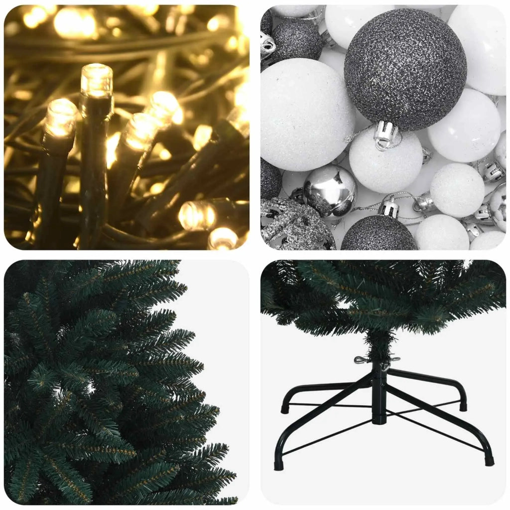 Albero di Natale artificiale verde scuro con palline 300 cm 3467422