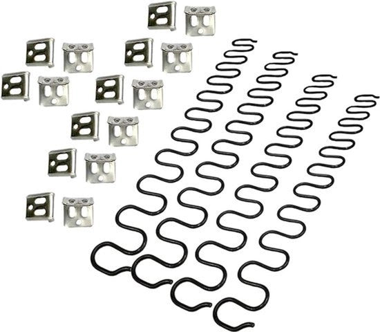 Set di molle per riparazione di divani - 4 PCS Molla 20 Pollici con 16 PCS Clip S - Set di riparazione di molle per divani per mobili - Decorazione di interni - Applicazioni automobilistiche
