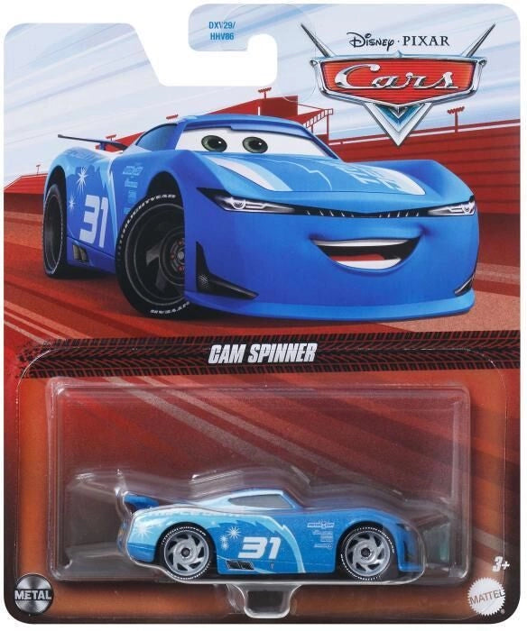 Veicolo in metallo Disney Cars Cam Spinner,Scala 1:55,Mattel,Eta 3+