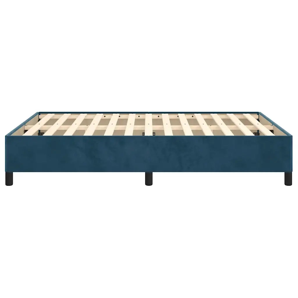 Letto matrimoniale | Letto per adulti | Giroletto senza Materasso Blu Scuro 140x200 cm Velluto