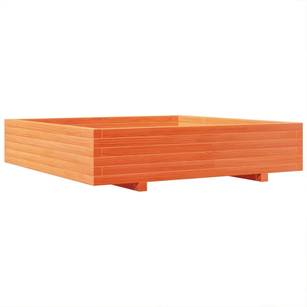 Fioriera | Cassetta per fiori | Vaso Giardino Marrone Cera 110x110x26,5 cm in Legno di Pino