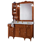 Mobile bagno 129 cm in legno lavabo 4 porte 2 cassetti e specchio - Mobili 2G