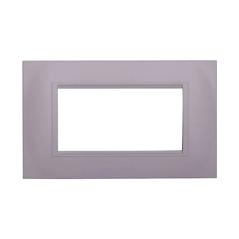Placca Plastica Quadrata Serie Space 4P Colore Bianco Compatibile Con Bticino Living Light