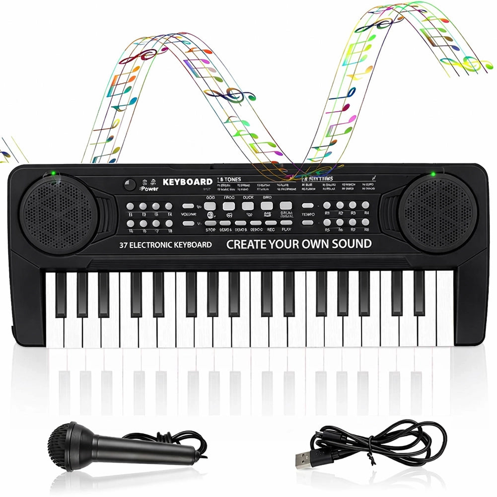Tastiera Giocattolo Musicale Piano Keyboard Musica per Bambini con 37 Tasti Rosa