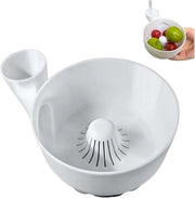 Aspirapolvere per frutta - Centrifuga per frutta - Pulitore per frutta - Per cucina, cottura, picnic, campeggio - Bianco - 15x19x8CM