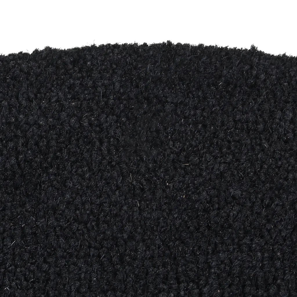 Zerbino | Tappetino Nero Mezzo Rotondo 60x90 cm Fibra di Cocco