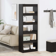 Armadio per Libri Rovere nero 60 x 30 x 166 cm 880461