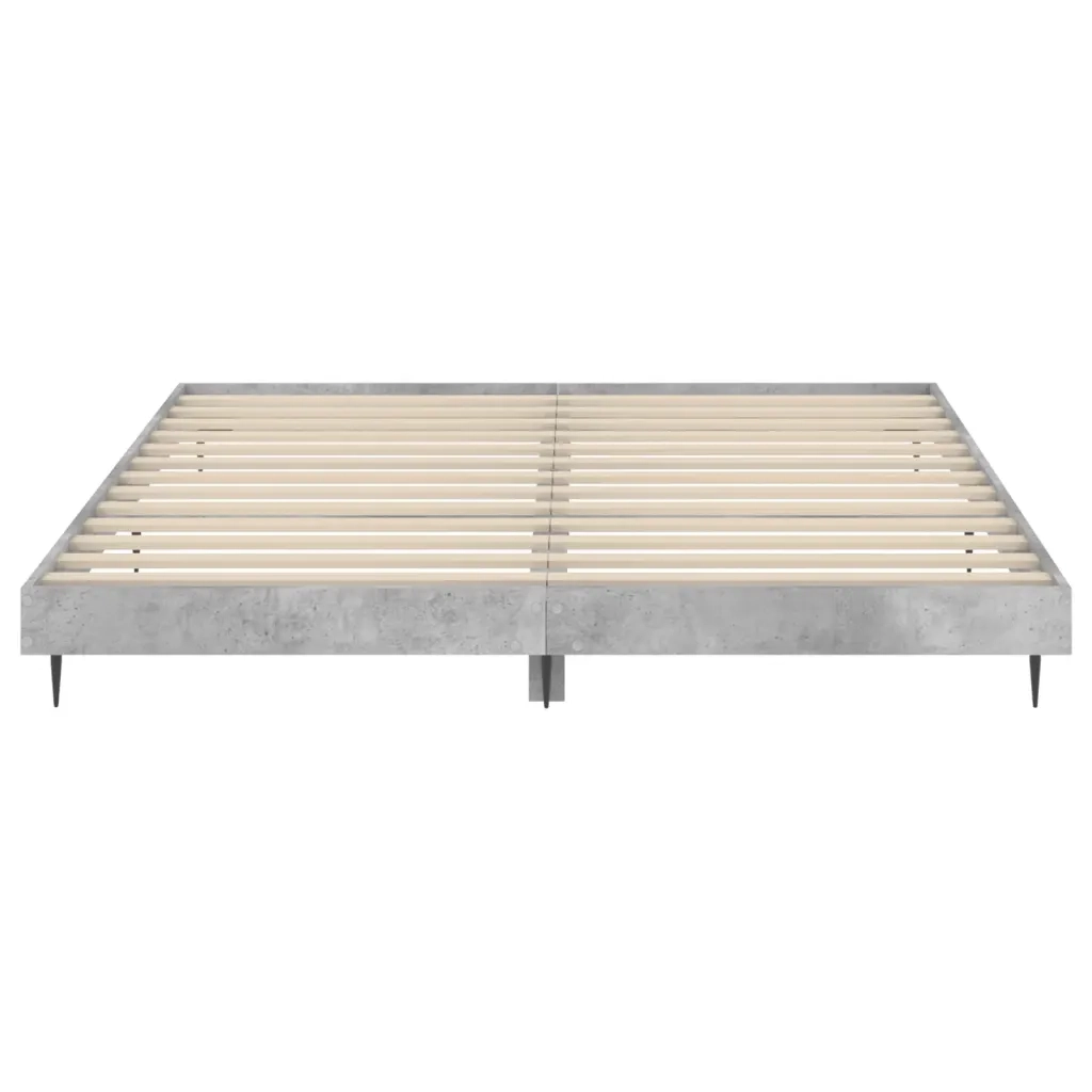 Giroletto-Struttura Letto Grigio Cemento 160x200 cm in Legno Multistrato 785827
