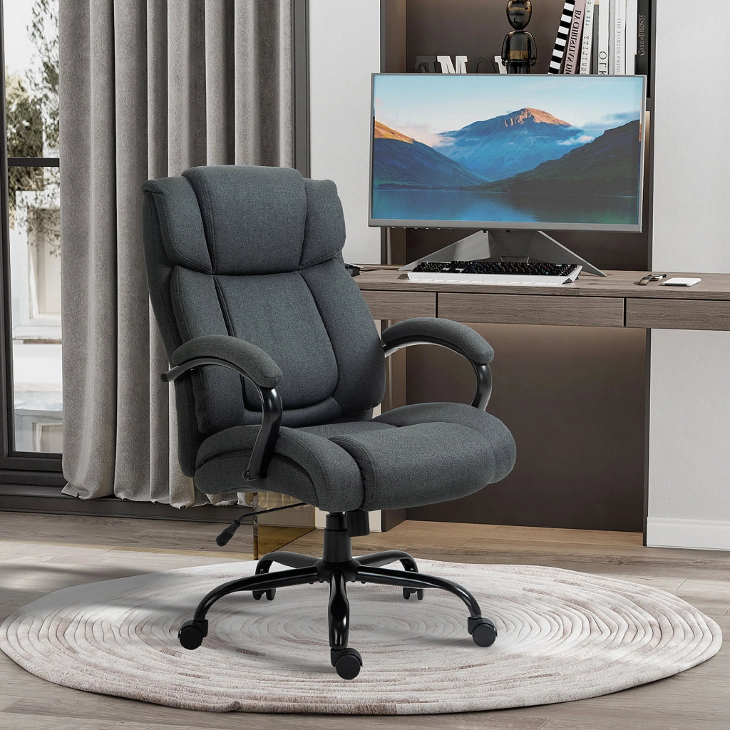 Sedia da ufficio ergonomica girevole ¨C Xylo ¨C Braccioli imbottiti, portata 220 kg, Grigio