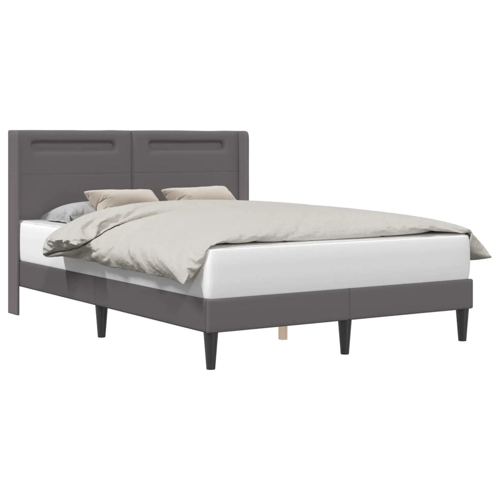 Struttura del letto con testiera Grigio 140 x 200 cm Similpelle 42027981