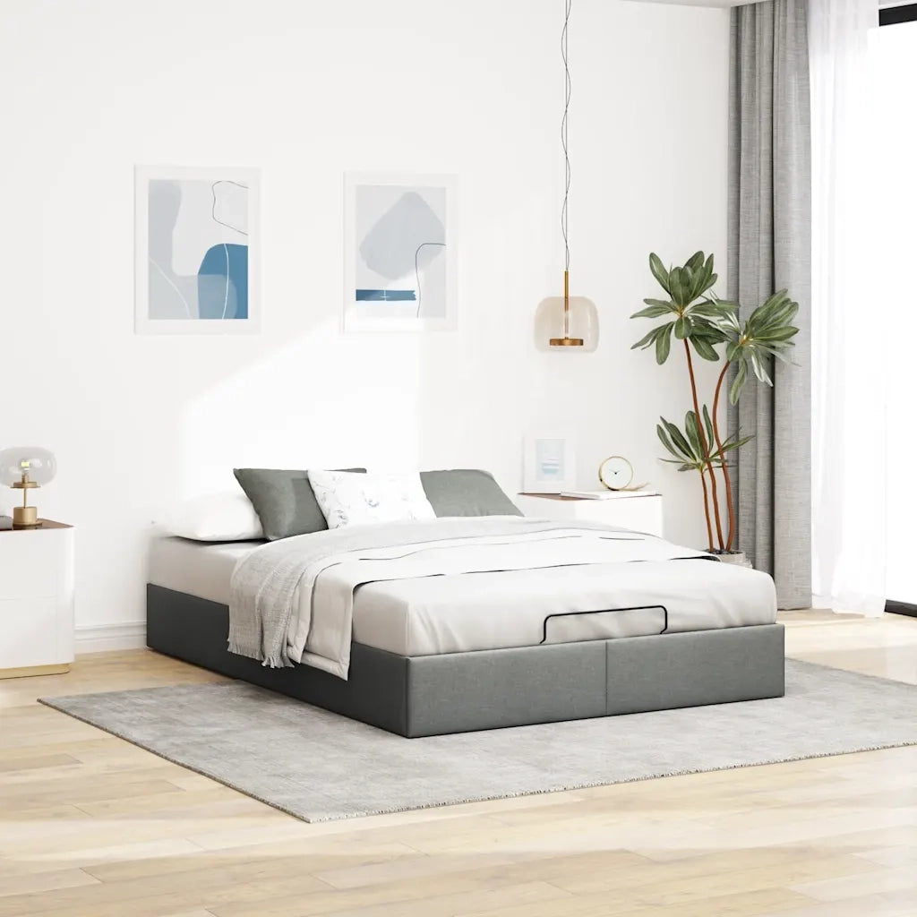 Struttura Letto Pouf senza Materasso 140x200 cm in Tessuto
