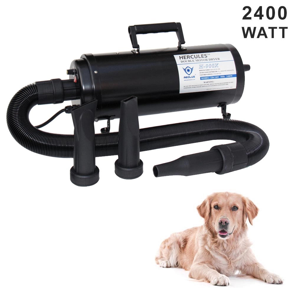 Turbo pet hair dryer 2 motori phon per cani pulsore 2400 watt