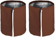 Protezione termica per piante 2 in 1, 50 x 45CM, protezione per piante in inverno, protezione dal gelo per vasi di fiori, contenitori per piante con cordoncino, chiusura a raccordo e cappuccio in pelle Ø 45cm marrone