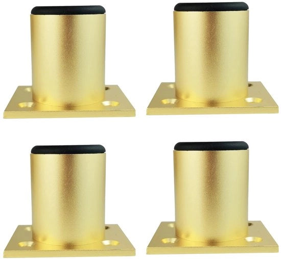 Piedini per mobili 50mm - Lega di alluminio - Elevatore per mobili - Gomma antiscivolo - Set da 4 - Installazione facile - Braccioli per mobili