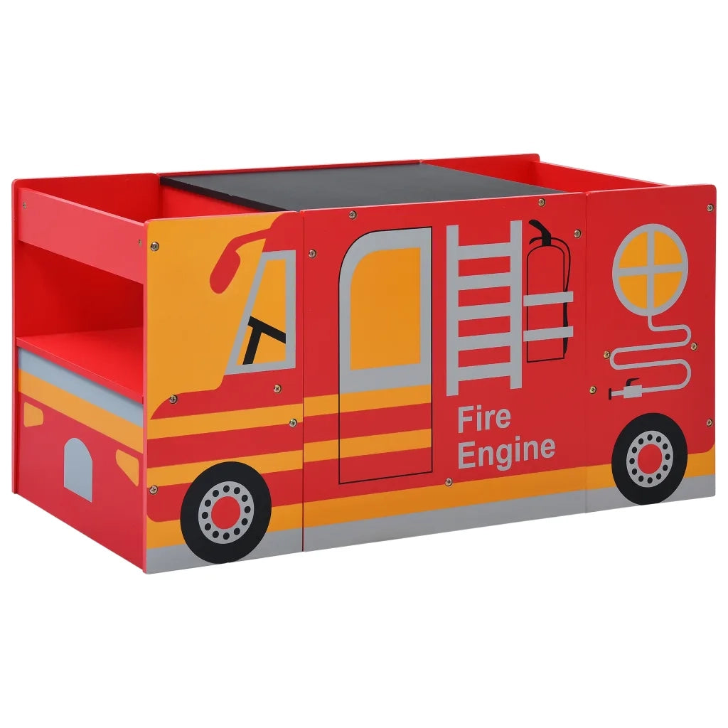 Set e Tavolo Sedie per Bambini 3pz Design Camion Pompieri Legnocod mxl 103750