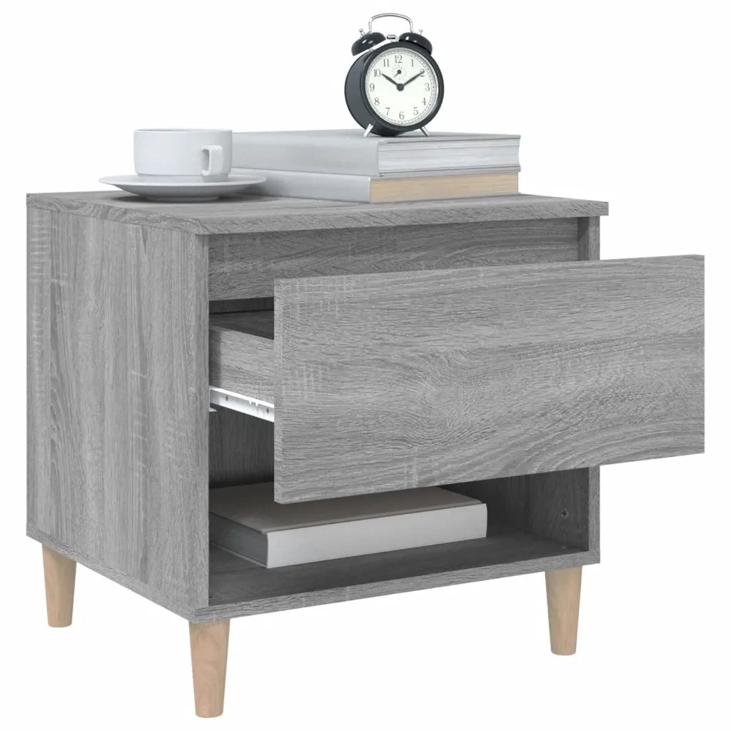 Comodini 2 pz Grigio Sonoma 50x46x50 cm in Legno Multistrato cod mxl 30001