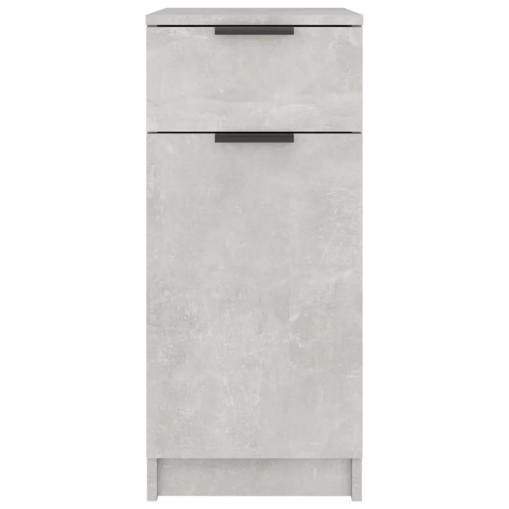Mobile da ufficio minimalista dal design senza tempo con cassetto 33,5 x 50 x 75 cm realizzato in legno composito grigio cemento 02_0048011