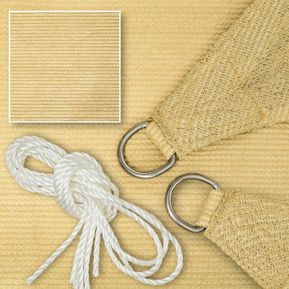 Tenda a vela ombreggiante 5,4 x 5,4 m beige mobili da giardino 08_0000539