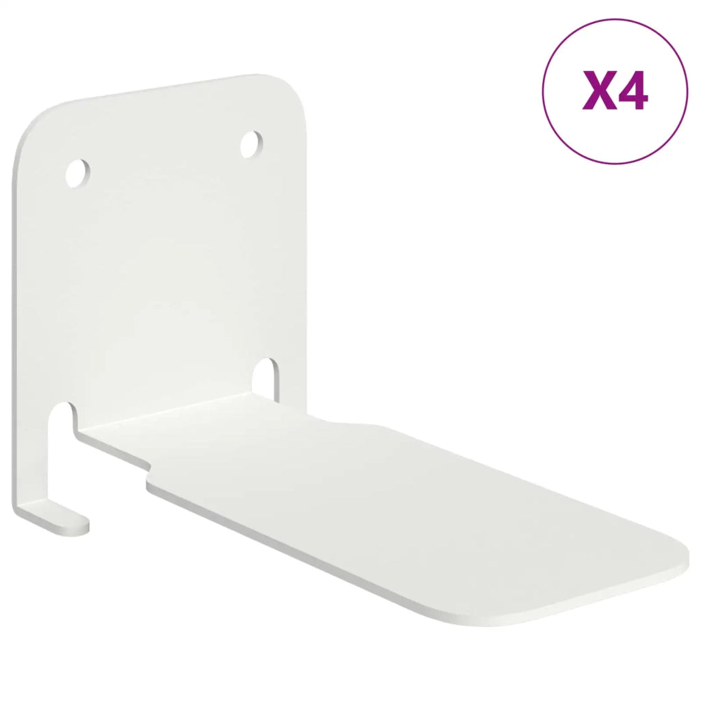 4 pz Mensola | Ripiano | Scaffale sospesa con lo scaffale Bianco 6 x 10,8 x 6,6 cm