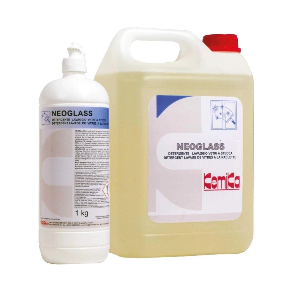 Neoglass Detergente per Lavaggio a Stecca Vetri | Kemika, Versione da 5Kg