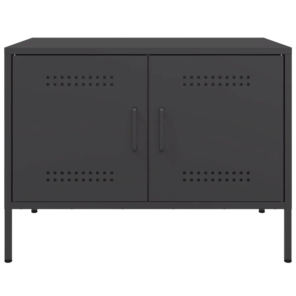 Mobili TV 2pz Neri 68x39x50,5 cm in Acciaio 842935