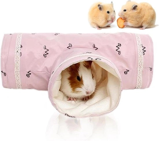Tunnel di Attività Pieghevole per Piccoli Animali - 3 Modo Casa e Giocattolo per Porcecini, Criceti, Chinchi, Ratti e Furetti