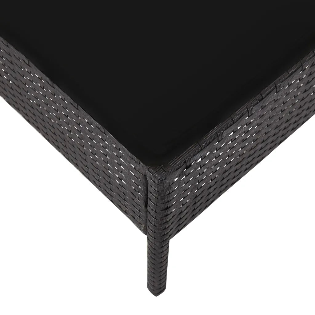 Set Divani da Giardino 5 pz con Cuscini in Polyrattan Nero cod mxl 35514